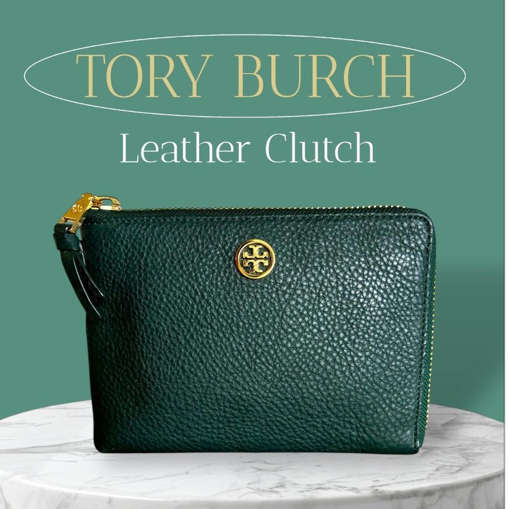 Tory Burch | Green Leather Cluch